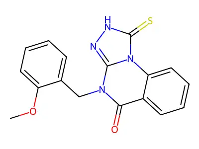 4-[(2-methoxyphenyl)methyl]-1-sulfanyl-4H,5H-[1,2,4]triazolo[4,3-a]quinazolin-5-one structure