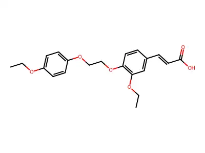 3-{3-Ethoxy-4-[2-(4-ethoxyphenoxy)ethoxy]phenyl}prop-2-enoic acid structure