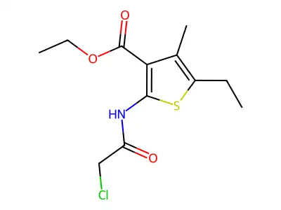 Ethyl 2-(2-chloroacetamido)-5-ethyl-4-methylthiophene-3-carboxylate structure