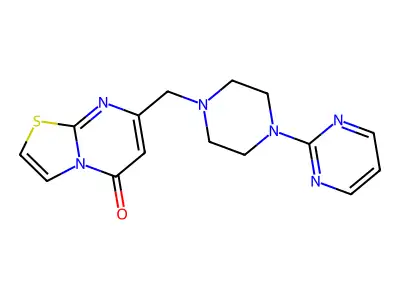 7-[(4-Pyrimidin-2-ylpiperazin-1-yl)methyl]-[1,3]thiazolo[3,2-a]pyrimidin-5-one structure