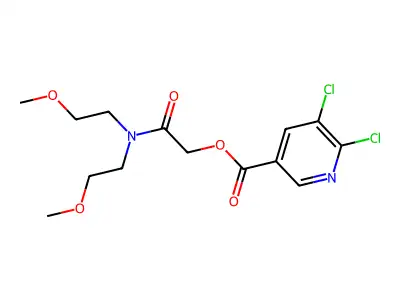 [Bis(2-methoxyethyl)carbamoyl]methyl 5,6-dichloropyridine-3-carboxylate structure