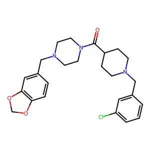 [4-(1,3-benzodioxol-5-ylmethyl)piperazin-1-yl][1-(3-chlorobenzyl)piperidin-4-yl]methanone structure
