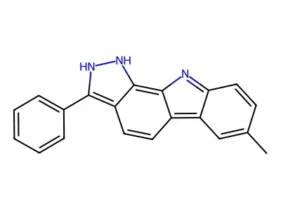 7-Methyl-3-phenyl-1,10-dihydropyrazolo[3,4-a]carbazole structure
