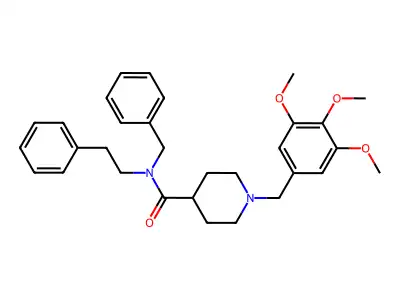 N-benzyl-N-(2-phenylethyl)-1-(3,4,5-trimethoxybenzyl)piperidine-4-carboxamide structure
