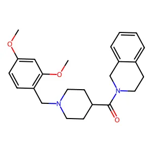 3,4-dihydroisoquinolin-2(1H)-yl[1-(2,4-dimethoxybenzyl)piperidin-4-yl]methanone structure