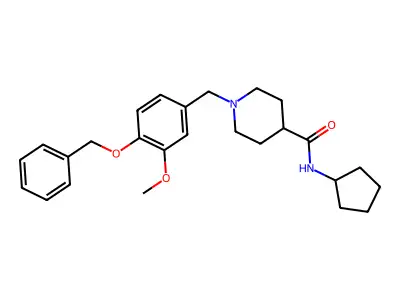 1-[4-(benzyloxy)-3-methoxybenzyl]-N-cyclopentylpiperidine-4-carboxamide structure