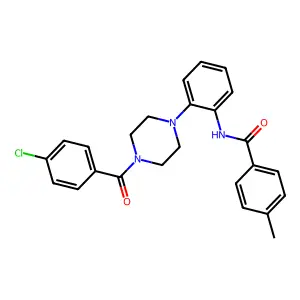 N-[2-[4-(4-chlorobenzoyl)piperazin-1-yl]phenyl]-4-methylbenzamide structure
