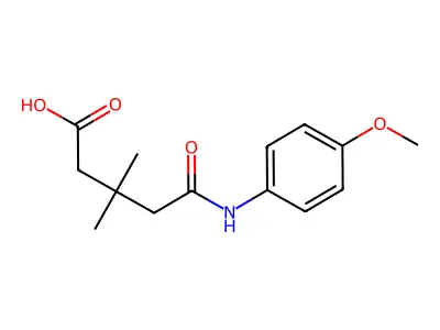 5-[(4-Methoxyphenyl)amino]-3,3-dimethyl-5-oxopentanoic acid structure