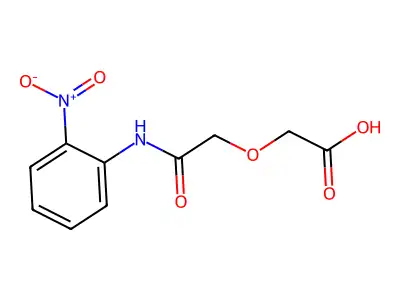 {2-[(2-Nitrophenyl)amino]-2-oxoethoxy}acetic acid structure