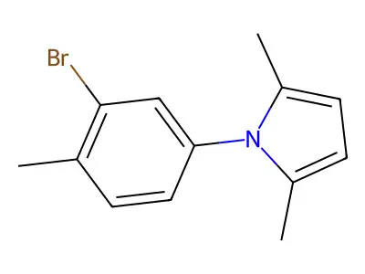 1-(3-bromo-4-methylphenyl)-2,5-dimethyl-1H-pyrrole structure