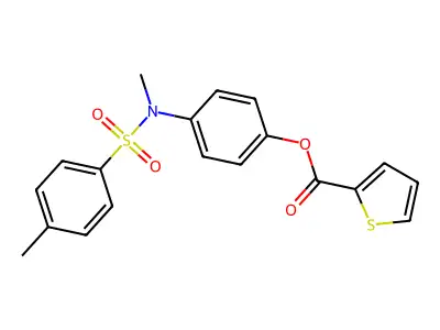 [4-[Methyl-(4-methylphenyl)sulfonylamino]phenyl] thiophene-2-carboxylate structure