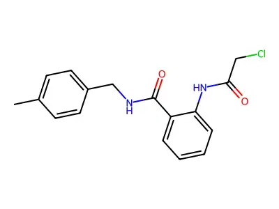 2-(2-chloroacetamido)-N-[(4-methylphenyl)methyl]benzamide structure