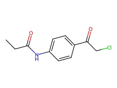 N-[4-(2-chloroacetyl)phenyl]propanamide structure