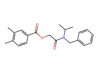 [2-[Benzyl(propan-2-yl)amino]-2-oxoethyl] 3,4-dimethylbenzoate structure