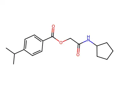 [2-(Cyclopentylamino)-2-oxoethyl] 4-propan-2-ylbenzoate structure