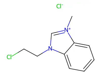 Benzimidazolium, 1-(2-chloroethyl)-3-methyl-, chloride structure