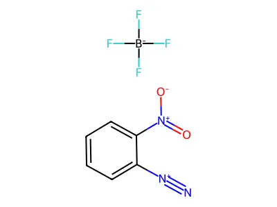Benzenediazonium, 2-nitro-, tetrafluoroborate(1-) (1:1) structure