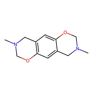 2,3,4,7,8,9-Hexahydro-3,8-dimethyl-benzo(1,2-E:4,5-e')bis(1,3)oxazine structure