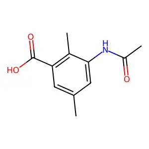 3-乙酰氨基-2,5-二甲基苯甲酸 structure