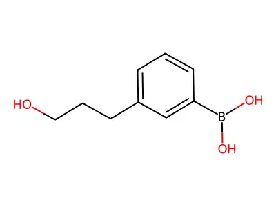 3-(3-Hydroxyprop-1-yl)benzeneboronic acid structure