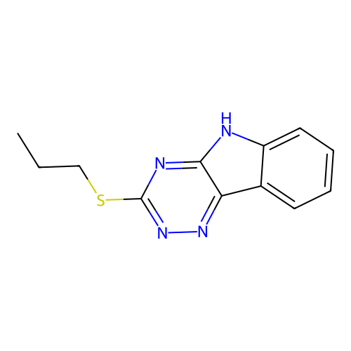 3-(propylthio)-5H-[1,2,4]triazino[5,6-b]indole structure