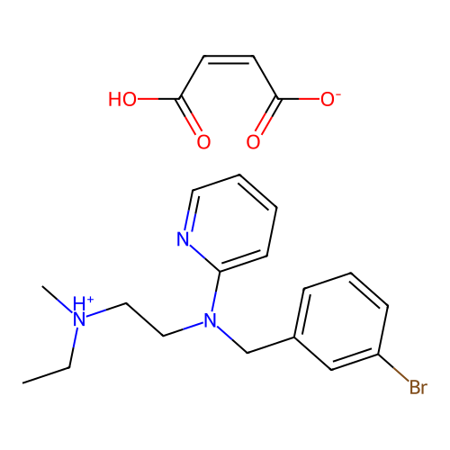 Ethylenediamine, N-(m-bromobenzyl)-N'-ethyl-N'-methyl-N-(2-pyridyl)-, maleate structure