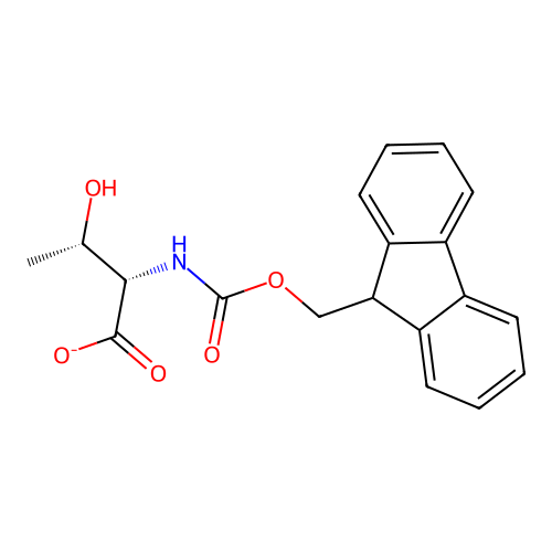 (2S,3S)-2-(9H-fluoren-9-ylmethoxycarbonylamino)-3-hydroxybutanoate structure