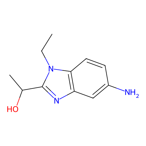 1-(5-Amino-1-ethyl-1H-benzoimidazol-2-yl)-ethanol structure