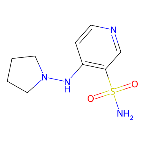 4-(1-Pyrrolidinylamino)-3-pyridinesulfonamide structure