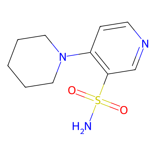 4-Piperidin-1-ylpyridine-3-sulfonamide structure