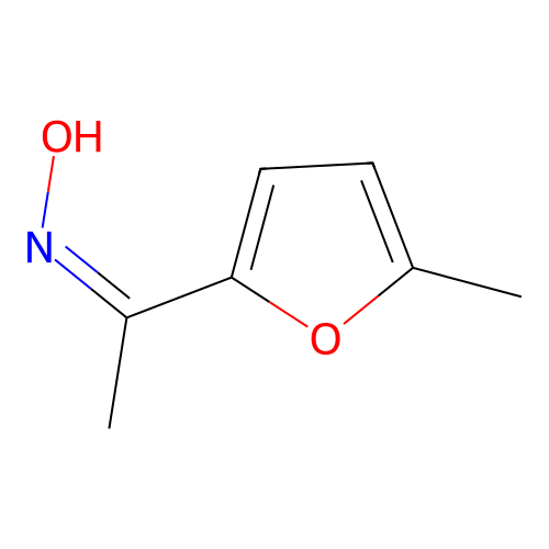 (NZ)-N-[1-(5-methylfuran-2-yl)ethylidene]hydroxylamine structure