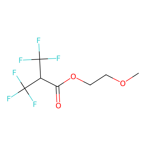 2-Methoxyethyl 3,3,3-trifluoro-2-(trifluoromethyl)propanoate structure