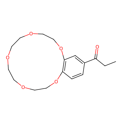 1-(2,5,8,11,14-pentaoxabicyclo[13.4.0]nonadeca-1(15),16,18-trien-17-yl)propan-1-one structure