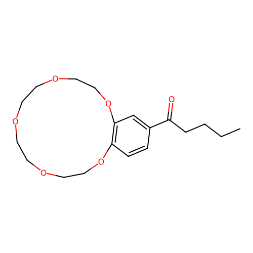 1-(2,5,8,11,14-pentaoxabicyclo[13.4.0]nonadeca-1(15),16,18-trien-17-yl)pentan-1-one structure