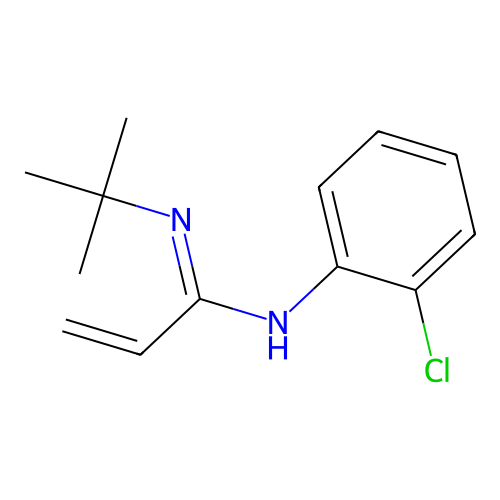 N'-tert-butyl-N-(2-chlorophenyl)prop-2-enimidamide structure