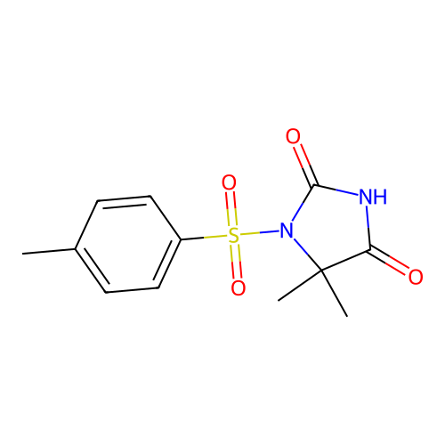 5,5-Dimethyl-1-(4-methylphenyl)sulfonylimidazolidine-2,4-dione structure