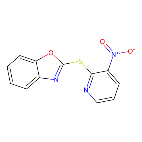 2-[(3-Nitropyridin-2-yl)sulfanyl]-1,3-benzoxazole structure