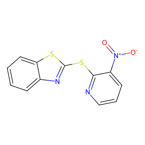 2-(3-Nitropyridin-2-yl)sulfanyl-1,3-benzothiazole structure