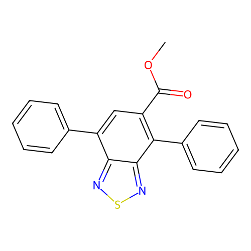Methyl 4,7-diphenyl-2,1,3-benzothiadiazole-5-carboxylate structure