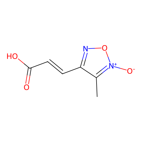 3-(2-Hydroxy-3-methyl-1,2lambda(5),5-oxadiazol-4-yl)acrylic acid structure