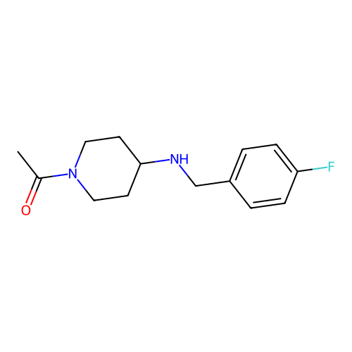 1-acetyl-N-(4-fluorobenzyl)piperidin-4-amine structure