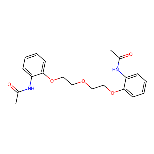 N-[2-(2-{2-[2-(acetylamino)phenoxy]ethoxy}ethoxy)phenyl]acetamide structure