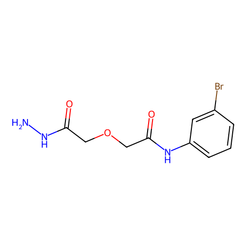 N-(3-bromophenyl)-2-(2-hydrazinyl-2-oxoethoxy)acetamide structure