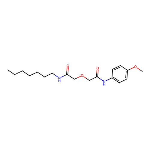 2-[2-(heptylamino)-2-oxoethoxy]-N-(4-methoxyphenyl)acetamide structure