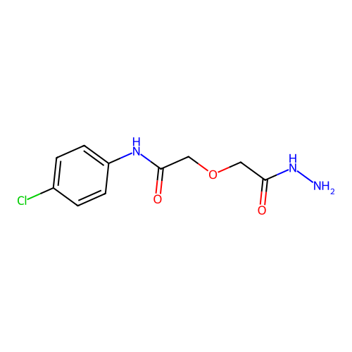 N-(4-chlorophenyl)-2-(2-hydrazinyl-2-oxoethoxy)acetamide structure