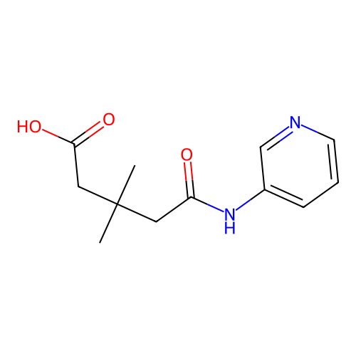 3,3-Dimethyl-5-oxo-5-(pyridin-3-ylamino)pentanoic acid structure