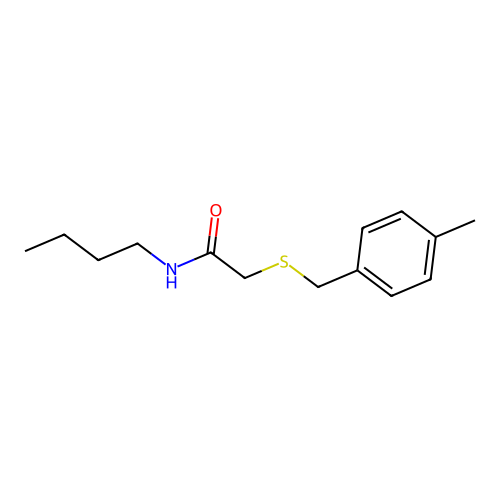 N-butyl-2-[(4-methylbenzyl)sulfanyl]acetamide structure
