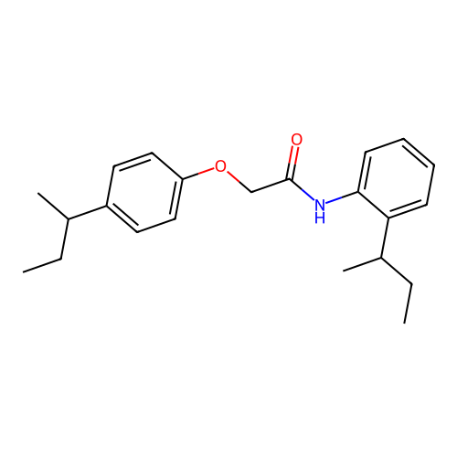 2-[4-(butan-2-yl)phenoxy]-N-[2-(butan-2-yl)phenyl]acetamide structure