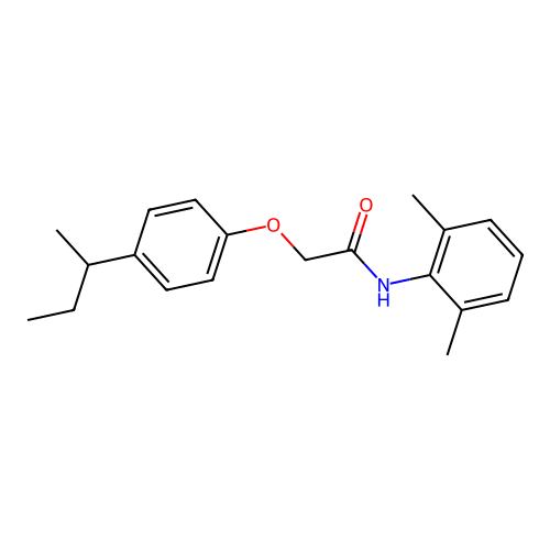 2-[4-(butan-2-yl)phenoxy]-N-(2,6-dimethylphenyl)acetamide structure