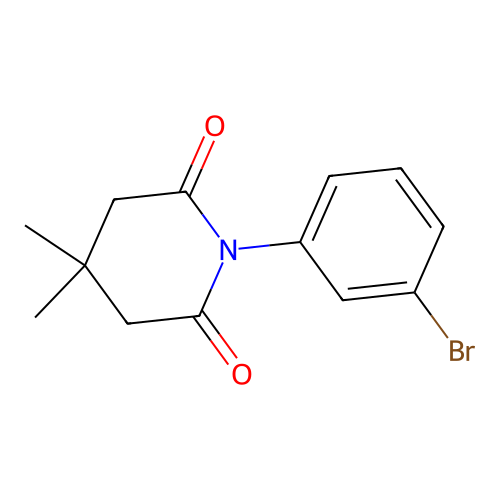1-(3-Bromophenyl)-4,4-dimethylpiperidine-2,6-dione structure